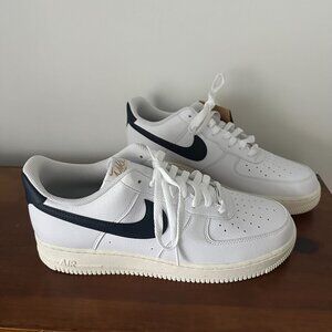 White & Navy Air Force 1 '07 Next Nature Sneakers (NWT)